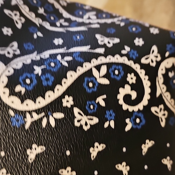 Coach Black and Blue Paisley Tote - Picture 7 of 12